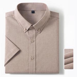 Camicie da <span class=keywords><strong>Uomo</strong></span> OEM/ODM in Puro <span class=keywords><strong>Cotone</strong></span> Oxford, Manica Corta, Casual Business, Stile Giovanile Estivo, Nuova Collezione - Product Image 5