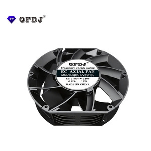 Ventilador Axial para Ductos QFDJ de 18 Pulgadas, 12-24V, Aspas de Plástico Gris para Ventilación y Deshumidificación - Product Image 3