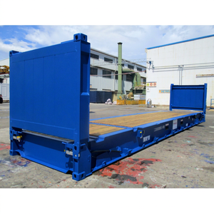 ตู้คอนเทนเนอร์แบบเปิดด้านบน ขนาด 40 ฟุต สีน้ำเงิน แบบ Flat Rack ได้รับการรับรอง CSC - Product Image 1