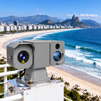 Caméra PTZ marine robuste pour la surveillance thermique de jour et de nuit des côtes et des frontières