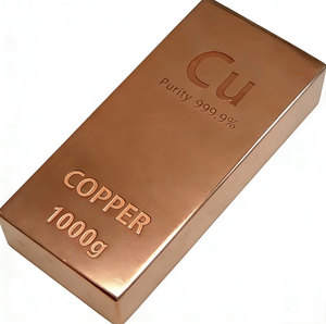Oferta Especial: Lingote de Cobre Puro <span class=keywords><strong>999</strong></span> de 1 kg, Fabricación Profesional, MOQ Bajo, Peso Personalizado, Barra de Cobre para Inversión - Product Image 2