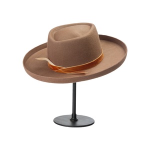 Wholesale New Hot Sale Resort Party Show Dress Luxury Pork Pie Fedora <strong>Hats</strong> 100% Wool Felt <strong>Hat</strong> for Women <strong>Lady</strong> <strong>Winter</strong> - Product Image 5