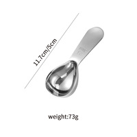 Cuillère doseuse ronde en acier inoxydable 304 pour matcha, café et poudres, 15 ml et 30 ml, vente en gros personnalisée