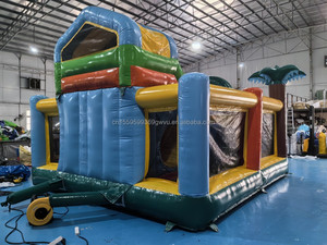 Trẻ em thương mại của <span class=keywords><strong>Inflatable</strong></span> rừng khỉ công viên trả lại lâu đài với Slide cho chơi & vui vẻ - Product Image 4