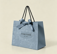 Ensemble de sacs cadeaux en papier imprimé vintage et boîte cadeau rigide, sac fourre-tout décoré d'un nœud pour emballages cadeaux de mariage, d'anniversaire ou de fêtes