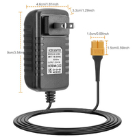 Câble d'alimentation LanLin durable moulé par injection 20AWG XT60 AC vers DC 12V 3A avec garantie d'un an pour utilisation portable