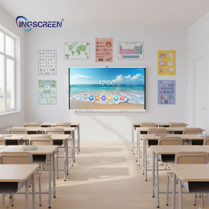 Pantalla Interactiva Plana 4K con Certificación <span class=keywords><strong>Google</strong></span> EDLA de INGSCREEN, Táctil sin Espacios, Escritura con Doble Lápiz, Wi-Fi 6, Pantalla Dividida para Aulas - Product Image 1
