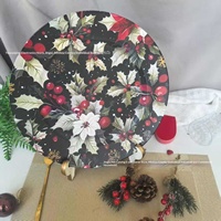 Assiettes de Présentation en Plastique Style Luxe Léger Série Noël Décoratives pour Hôtels et Mariages, Direct Usine