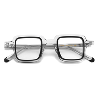 Gafas de Acetato de Alta Calidad Estilo Vintage, Monturas Ópticas de Diseño Italiano Europeo, Gafas para Jóvenes y Chicas