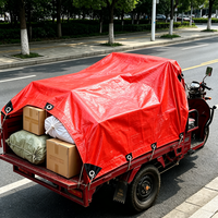 Bâche en polyéthylène haute densité (HDPE) laminée rouge-orange, imperméable et résistante au soleil – Grande vente