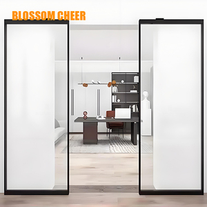 Sistema de <span class=keywords><strong>Puerta</strong></span> <span class=keywords><strong>Corredera</strong></span> de Vidrio Invisible de Estilo Moderno, Montaje en Pared, Riel de Herrajes Completamente Oculto, para Baño y Jardín - Product Image 3