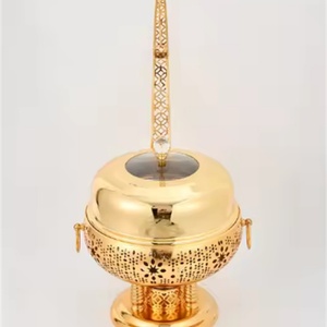 Oferta Especial: Juego de Buffet con Calentador de Alimentos y Alcohol Dorado para Hoteles - Product Image 2