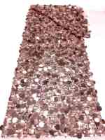 Tissu en dentelle brodée de paillettes sans élastique, motif floral pour robes de mariée - Élégance et luxe