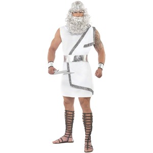 Costume <span class=keywords><strong>grec</strong></span> ancien pour <span class=keywords><strong>homme</strong></span> Costume de toge romaine avec bracelet pour Halloween Party Cosplay - Product Image 1