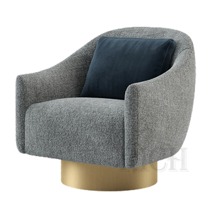 <span class=keywords><strong>Fauteuil</strong></span> confortable contemporain, pivotant, en tissu et velours vert, pour salon et hôtel, moderne - Product Image 6