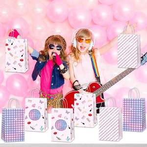 Sac cadeau en papier kraft blanc de haute qualité pour cadeaux, sacs en papier d'emballage personnalisés avec logo et poignées pour cadeaux - Product Image 6