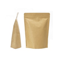 Sacs à soufflet en papier kraft imprimé laminé refermables avec fermeture éclair pour aliments pour animaux, collations, amandes – Doypack