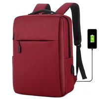 Duurzaam Polyester Custom Logo Zakelijke Laptop School Rugzak Tas Met Usb Opladen
