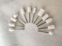 12 pièces par ensemble rose Quartz tête de ponçage manucure pédicure ongles forets tête de meulage électrique perceuse à ongles tête de Machine