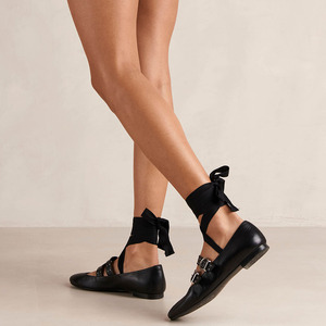 Doppia <span class=keywords><strong>fibbia</strong></span> Mary Janes <span class=keywords><strong>scarpe</strong></span> da balletto alte donna sandali piatti <span class=keywords><strong>con</strong></span> <span class=keywords><strong>fibbia</strong></span> - Product Image 2
