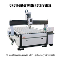 Maquinaria CNC para Trabajar la Madera, Router CNC 1325 de 4 Ejes 3D con Máquina de Tallado de Madera Rotatoria para Decoración de Muebles