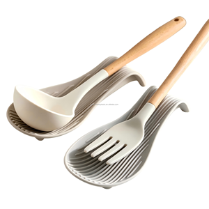 Repose-cuillère en silicone résistant à la chaleur, support pour spatule, louche, ustensiles de cuisine, organisateur de comptoir - Product Image 1