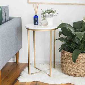 Factory wholesale tempered <b>glass</b> <b>side</b> <b>tables</b>, sofa <b>side</b> cabinets, small round <b>tables</b>, living room bedside <b>tables</b>, simple and - Product Image 3