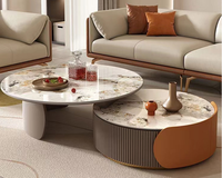 Table basse moderne personnalisée en usine marbre personnalisable salon maison école appartement entrepôt meubles panneau en bois verre