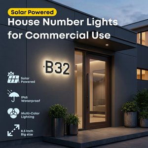 Luz Solar para Número de Casa, Sensor de Luz Automático, LED, Impermeable, Material PP, Letrero de Dirección para Porche y Patio - Product Image 2