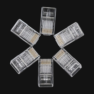 Connettore Modulare <span class=keywords><strong>RJ45</strong></span> PUXIN CAT5 CAT6 UTP Non Schermato per Cavo Ethernet 8P8C Pass-through per Uso Domestico e Ufficio - Product Image 4