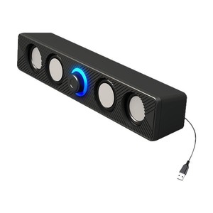 Haut-parleur de bureau pour jeux, double haut-parleur de 2 pouces, alimenté par USB, avec lumière LED, pour PC, ordinateur portable, mobile - Product Image 5