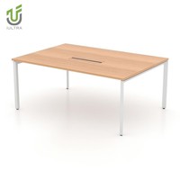 Table de conférence IULTRA moderne en forme de bateau en MDF pour 12 personnes, utilisation hôtelière et de bureau, mobilier commercial durable