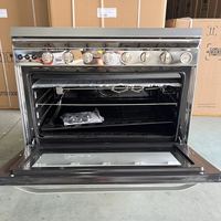 Four combiné à brûleur à gaz en acier inoxydable, cuisinière à gaz 5 à 6 brûleurs, four à gaz, cuisinière autonome pour la maison, four et grill