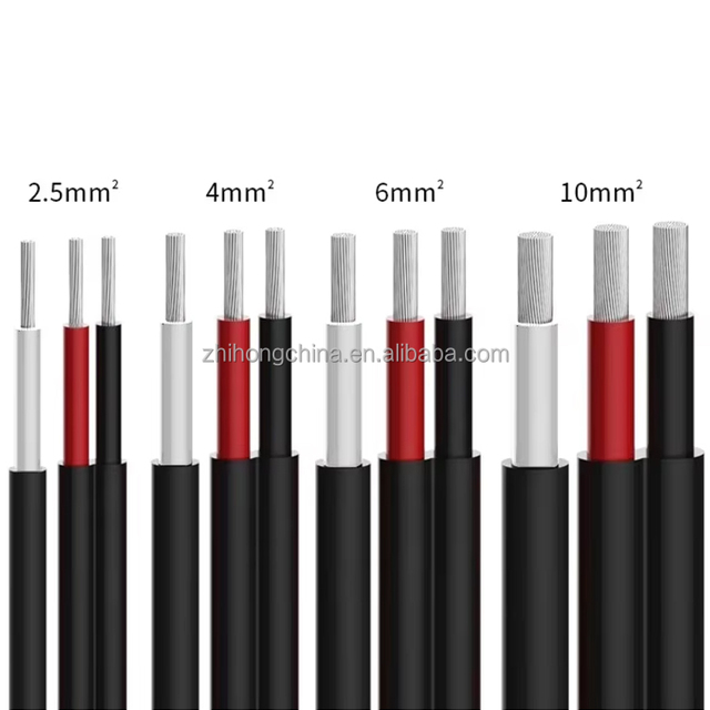 Solar Power Cables H1Z2Z2-K/PV1-F IEC62930 PV DC Wire Solar Cables 4mm 6mm 10mm for Solar Panels
