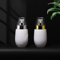 Flacon pompe à lotion en verre rond ovale de 50 ml, style unique personnalisé, flacon pompe à fond de teint, flacon pompe à lotion cosmétique pour fond de teint liquide