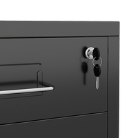 Classeur multifonctionnel à 4 tiroirs sous le bureau Petite commode mobile pour le bureau ou la maison Rangement pour le salon Chambre à coucher