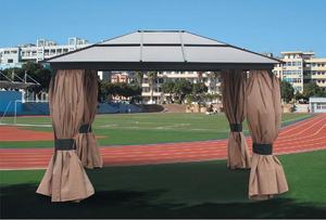 Gazebo extérieur En Polycarbonate Kaki Métal Jardin D'auvent de <span class=keywords><strong>Belvédère</strong></span> Avec Table - Product Image 2