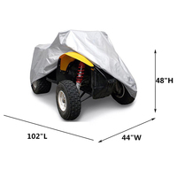 Nouveau 190T Polyester Tufts Enduit Argent ATV/UTV/Scooter Couverture de Véhicule avec Protection Anti-UV