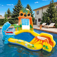 B02 Großhandel INTEX 57444 Dinosaurier-Spielcenter Wasserpark Aufblasbarer Schwimmpool mit Rutschen Sprinkler-Pool Dinosaurier-Spielcenter