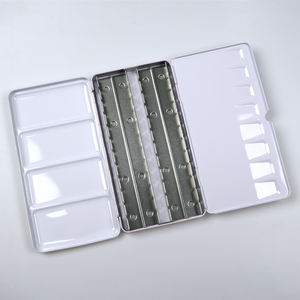 Boîte en métal rose <span class=keywords><strong>pastel</strong></span> pour <span class=keywords><strong>palette</strong></span> de peinture 22*11*2cm, avec compartiments pour pigments DIY, capacité 48 demi-couleurs et couleurs entières, boîte à <span class=keywords><strong>aquarelle</strong></span> colorée en fer blanc - Product Image 4