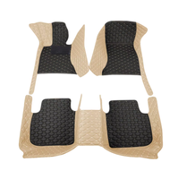 Tapis de sol de voiture en cuir imperméable et coloré, ensemble complet 5D en 3 pièces, protection toutes saisons, épaisseur 10 mm pour A3/Qashqai/Hiace