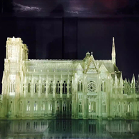 Modèle de bâtiment transparent Bouteille de service d'impression 3D Semi-transparent stl Imprimé en 3D Prototype rapide Teint Impression en résine transparente