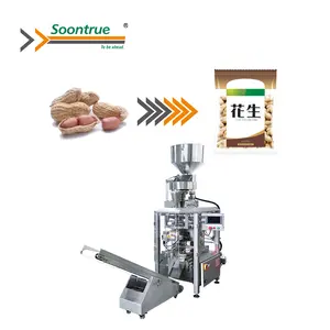 semi automatic measuring cup instant peanuts sachet bag vffs pillow filling packing machine