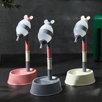 Fontaine à eau verticale pour animaux de compagnie, design Mickey, distributeur d'eau à bille roulante, fontaine à boire sur pied pour chiens et chats, accessoires pour animaux de compagnie