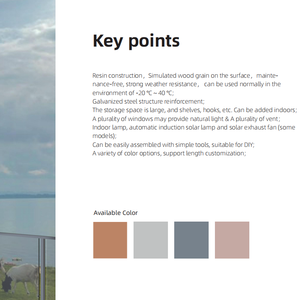 Hot bán tùy chỉnh 6x6 vườn dễ dàng cài đặt sân sau xe đạp lưu trữ nhựa đổ - Product Image 5