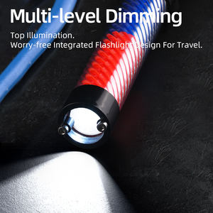 安全警告用ポータブル交通信号バトン防水LEDフラッシュセキュリティライトレッドスティック - Product Image 2