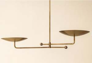 Lustre Sputnik Courbé Antique du XIXe Siècle en Alliage d'Aluminium Écologique, Applique Murale Art Déco - Product Image 2