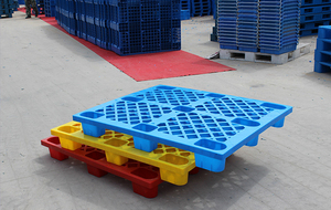 Nhiệm vụ nặng nề 1100*1100*145mm bền HDPE khay nhựa với chín Chân Lưới duy nhất phải đối mặt với Pallet Nhựa cho hậu cần kho bãi - Product Image 5