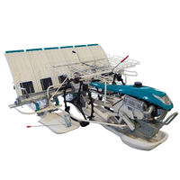 Mini-transplanteuses de riz à 6 rangs avec roues épaisses, transplanteuse autoportée à moteur, garantie 1 an pour usage domestique