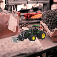 Vehículos Utilitarios de Aleación de Zinc Fundido a Presión a Escala 1:24, Modelo de Coche UTV con Camión Tractor Deslizante, Juguete de Granjero para Niños, Juego de Imitación